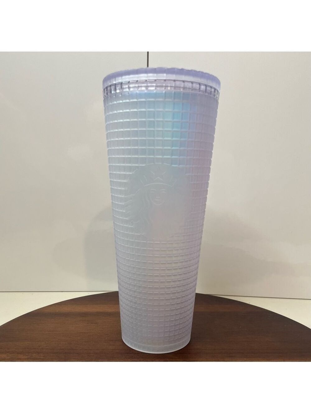Starbucks 2022 SPRING WHITE UNICORN Iridescent Grid Venti Tumbler 24oz